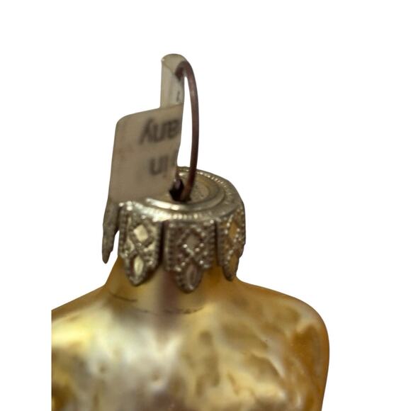 2 Mercury Glass Teddy Bear in Red Vest Christmas Ornaments Made in Germany - Picture 3 of 8